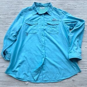 Columbia Women’s Blue Button-Up Outdoor Shirt – Size XL EUC worn once